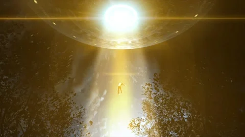 High quality, realistic CGI animation of an alien abduction, with Stock Footage 161467449