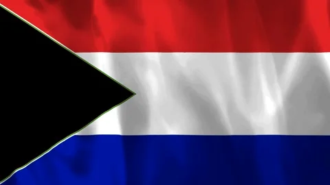 A high quality realistic waving flag with red white and blue horizontal str.. Video stock 343581614