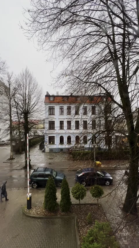 High quality, renovated old building in Kaliningrad, hotel, living.  Stock Footage 170424772