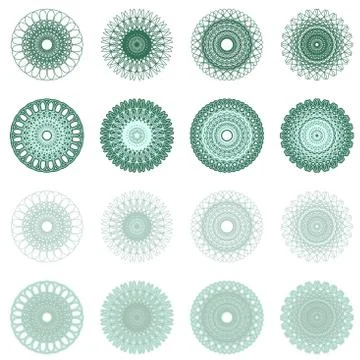 High quality rossete vector elements. イラスト素材