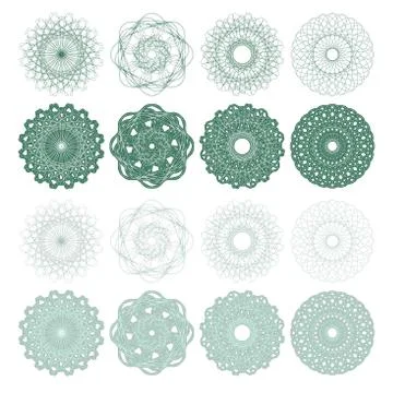 High quality rossete vector elements. Stock Illustration