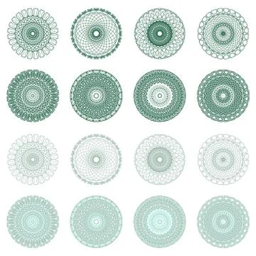 High quality rossete vector elements. Stock Illustration