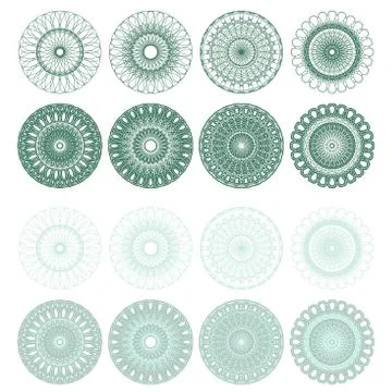 High quality rossete vector elements. Stock Illustration