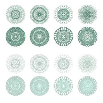 High quality rossete vector elements. Stockillustratie