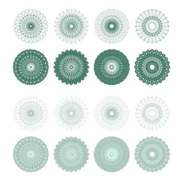 High quality rossete vector elements. Stock Illustration