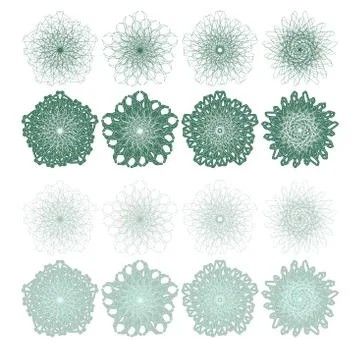 High quality rossete vector elements. Stock Illustration