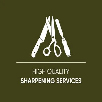 High quality sharpening services icon Stock Illustration