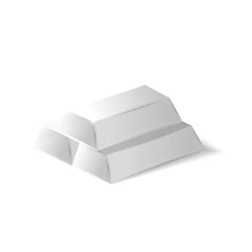 High quality silver ingots Stock Illustration
