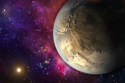 High quality space background. explosion supernova. Bright Star Nebula. Dista Illustrazione stock
