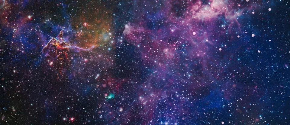 High quality space background. explosion supernova. Bright Star Nebula. Dista Illustrazione stock