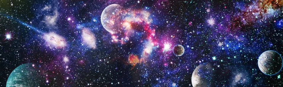 High quality space background. explosion supernova. Bright Star Nebula. Dista Stock Illustration
