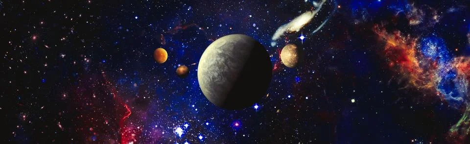 High quality space background. explosion supernova. Bright Star Nebula. Dis.. Illustrazione stock