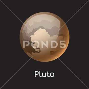 High quality space planet galaxy astronomy pluto universe science globe cosmos Stock Illustration