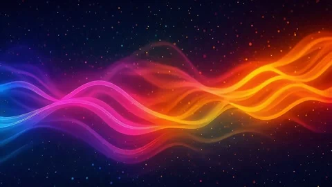High Quality Space Wave Animation with Colorful Particles Stock Footage 310732550