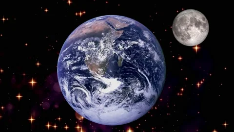 High quality space world and moon stars at background Stock Footage 230238165