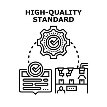 High quality standard control production process Stock Illustration