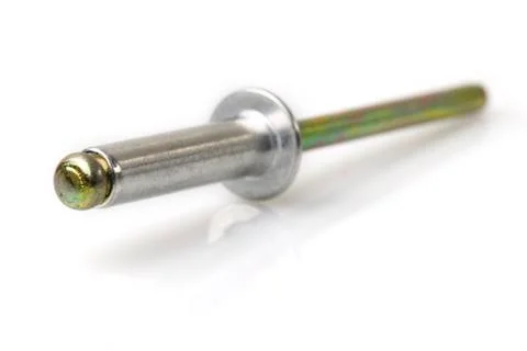 High quality studio shot of a single rivet,isolated on a white Foto stock