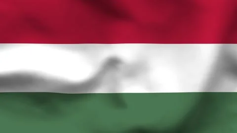 High-quality top-down view of the Hungarian flag on wavy cloth. Features the Stock-Footage 335161332
