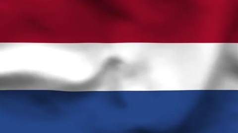 High-quality top-down view of the Dutch flag on wavy cloth. Features the clas Stock-Footage 335523846