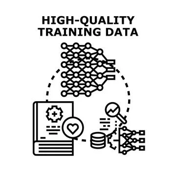 High quality training data for artificial intelligence 库存插图