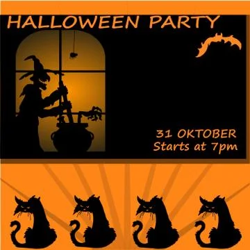 High quality vector hallowwen invintation Illustrazione stock
