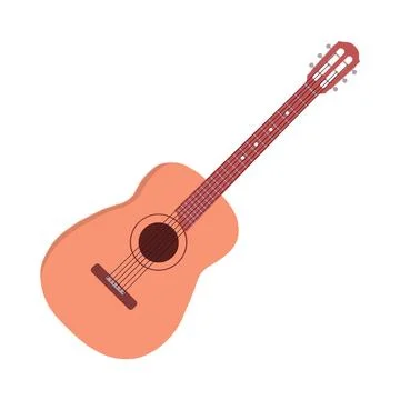 High-quality vector illustration of a classic acoustic guitar featuring 스톡 일러스트
