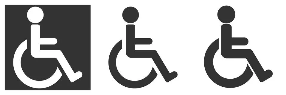 High quality vector illustration of a man on a wheelchair with a disability s Stock Illustration