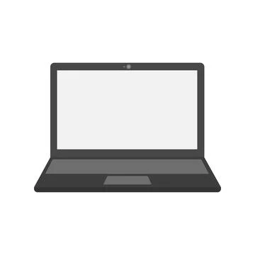 High quality vector illustration of a stylish black laptop isolated Stock Illustration