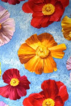 High quality vertical photograph of decorative floral design. Stock Illustration
