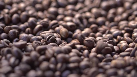High quality video of falling coffee beans in real 1080p slow motion 120fps. Stock Footage 109599080