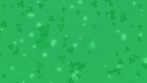 High-quality video of a four-leaf clover for St. Patrick's Day on a green s.. Stock Footage 300926682