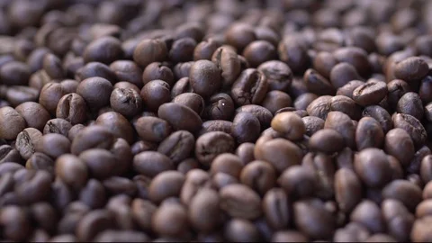 High quality video of taking coffee beans in real 1080p slow motion 120fps. Video stock 109598086