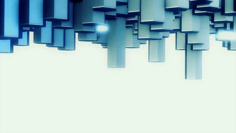 High quality White And Silver Hexagon 3D Abstract Animation. Seamless Loop. Stock Footage 107260564