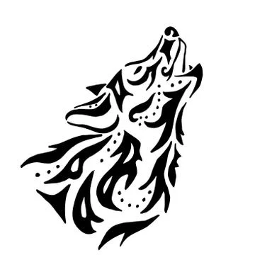 High quality Wolf tattoo Stock Illustration