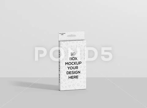 High rectangle box hanger frontview PSD Template