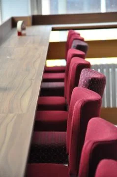 High red bar stools Stock Photos