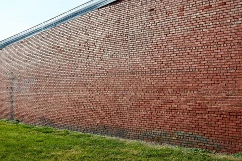 High red brick wall background texture Foto stock