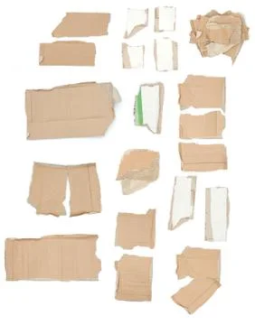 High res cardboard elements Stock Photos