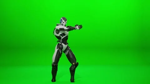 High-Res Machine Dance on Chroma Key Stock Footage 321943176