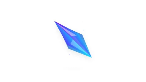 High-resolution 2D flat icon illustration of a crystalline prism rotating s.. Stock-Footage 346202342