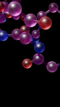 High resolution 3d render of an organic protein compound structure over a bla Stock Illustration