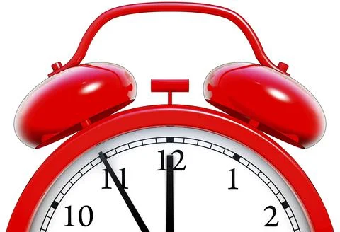 High resolution 3D rendering of a alarm clock Stock Illustration