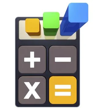 High resolution 3D rendering of a calculation concept Illustrazione stock