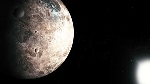High-Resolution 3D Rendering of Ceres in the Vast Universe Surrounded by Co.. Stock-Footage 313756336