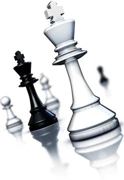 High resolution 3D rendering of a chess concept イラスト素材
