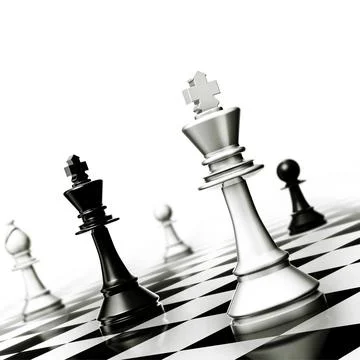 High resolution 3D rendering of a chess concept Stock Illustration
