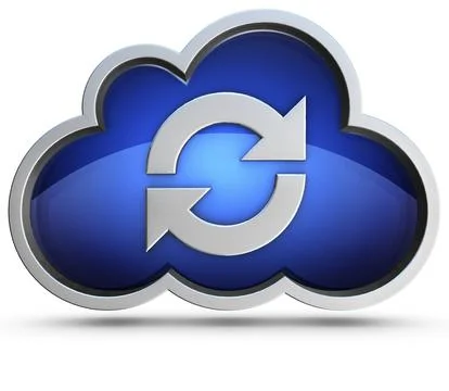 High resolution 3D rendering of a cloud computing concept Stock Illustration