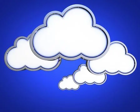 High resolution 3D rendering of a cloud background Illustrazione stock