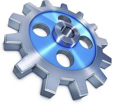 High resolution 3D rendering of a cog wheel Stock Illustration