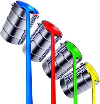 High resolution 3D rendering of a color concept Ilustración de archivo